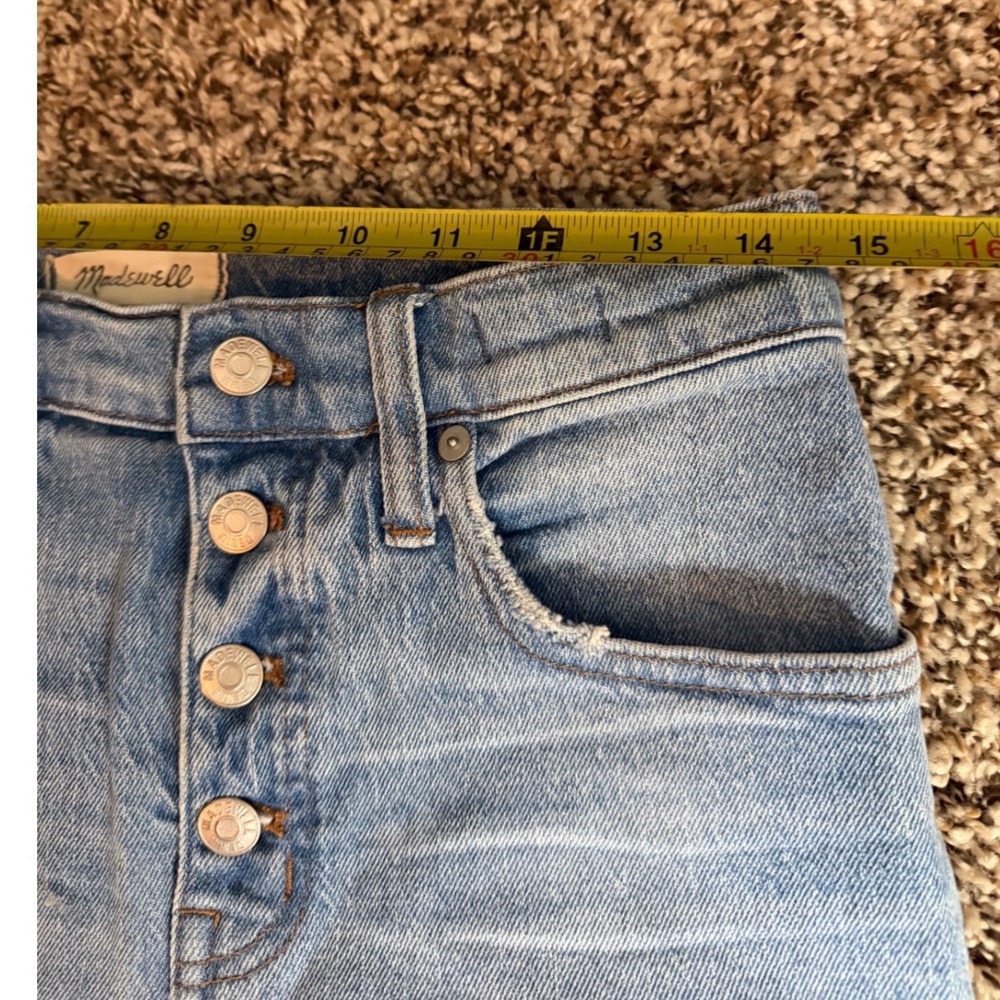 Madewell Cali Demi-Boot Jeans Light Wash Button Fly High Rise Size 26 - Picture 3 of 7